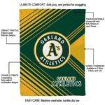 oakland athletics diagonal stripes green blanket new arrival