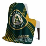 oakland athletics diagonal stripes green blanket top rated