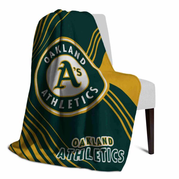 oakland athletics diagonal stripes green blanket top rated