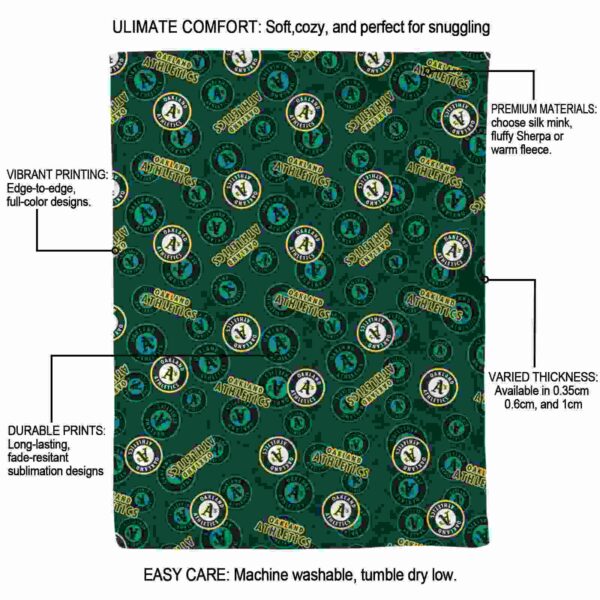 oakland athletics diehard fans green blanket new arrival