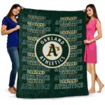 oakland athletics fan pride green blanket fashion forward