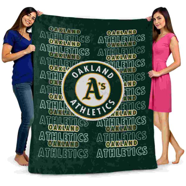 oakland athletics fan pride green blanket fashion forward