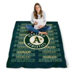 oakland athletics fan pride green blanket high quality