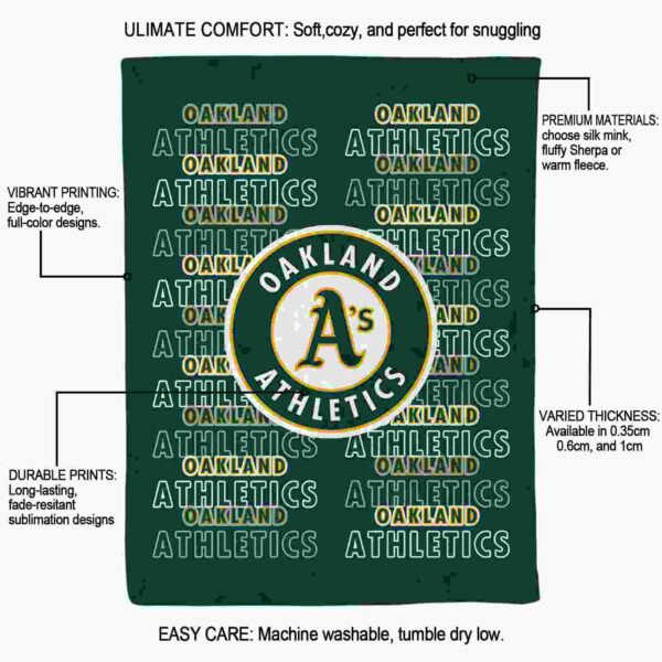 oakland athletics fan pride green blanket new arrival