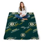 oakland athletics fan spirit green blanket high quality