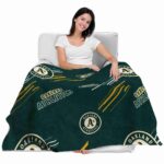 oakland athletics fan spirit green blanket latest model
