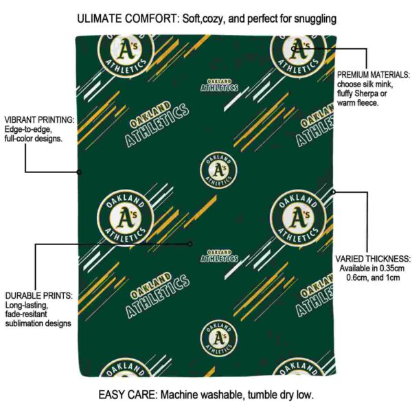 oakland athletics fan spirit green blanket new arrival