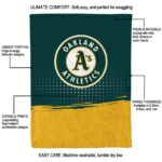 oakland athletics gradient dots green blanket best selling