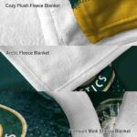 oakland athletics gradient dots green blanket best selling