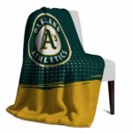oakland athletics gradient dots green blanket best selling