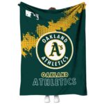 oakland athletics grunge texture green blanket best selling