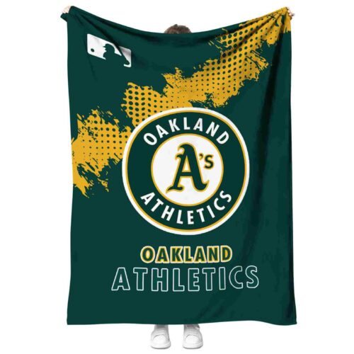 oakland athletics grunge texture green blanket best selling