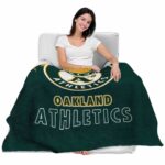 oakland athletics grunge texture green blanket latest model