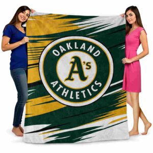 oakland athletics paint streaks green white blanket fashion forward