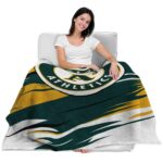 oakland athletics paint streaks green white blanket latest model