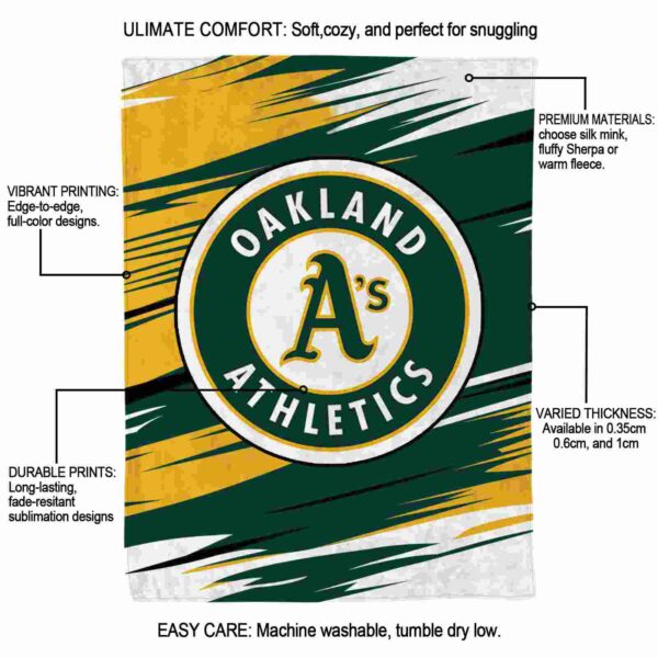 oakland athletics paint streaks green white blanket new arrival