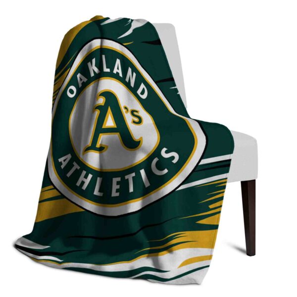 oakland athletics paint streaks green white blanket top rated