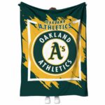 oakland athletics splatter effect green blanket best selling