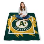 oakland athletics splatter effect green blanket best selling