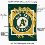 oakland athletics splatter effect green blanket best selling