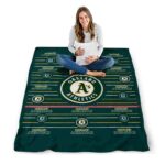 oakland athletics striped pattern green blanket best selling