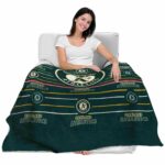 oakland athletics striped pattern green blanket best selling