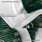 oakland athletics striped pattern green blanket best selling