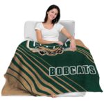ohio bobcats diagonal stripes green blanket latest model