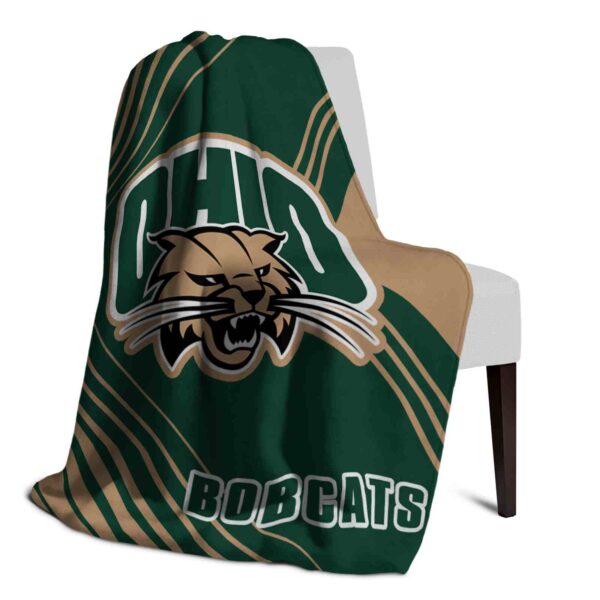 ohio bobcats diagonal stripes green blanket top rated