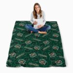 ohio bobcats diehard fans green blanket high quality