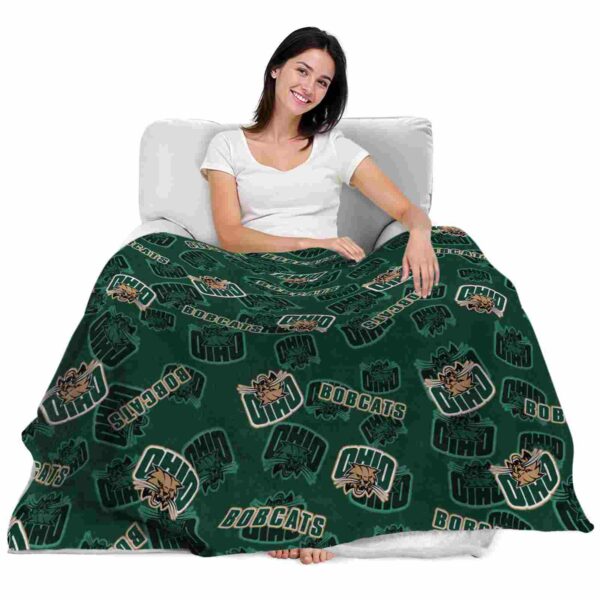 ohio bobcats diehard fans green blanket latest model