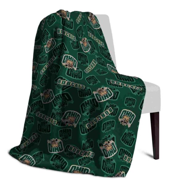 ohio bobcats diehard fans green blanket top rated