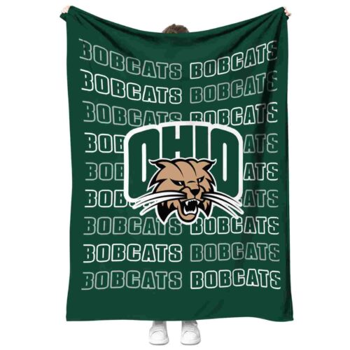 ohio bobcats fan pride green blanket best selling