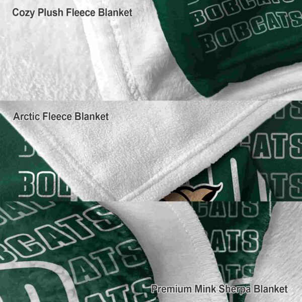 ohio bobcats fan pride green blanket premium grade