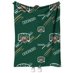 ohio bobcats fan spirit green blanket best selling