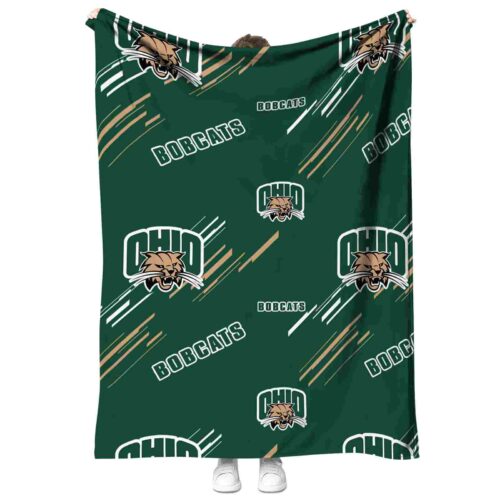 ohio bobcats fan spirit green blanket best selling