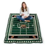 ohio bobcats football field green blanket best selling