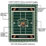 ohio bobcats football field green blanket best selling