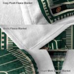 ohio bobcats football field green blanket best selling
