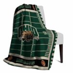 ohio bobcats football field green blanket best selling