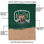 ohio bobcats gradient dots green blanket best selling
