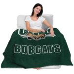 ohio bobcats grunge texture green blanket latest model