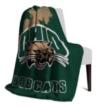 ohio bobcats grunge texture green blanket top rated