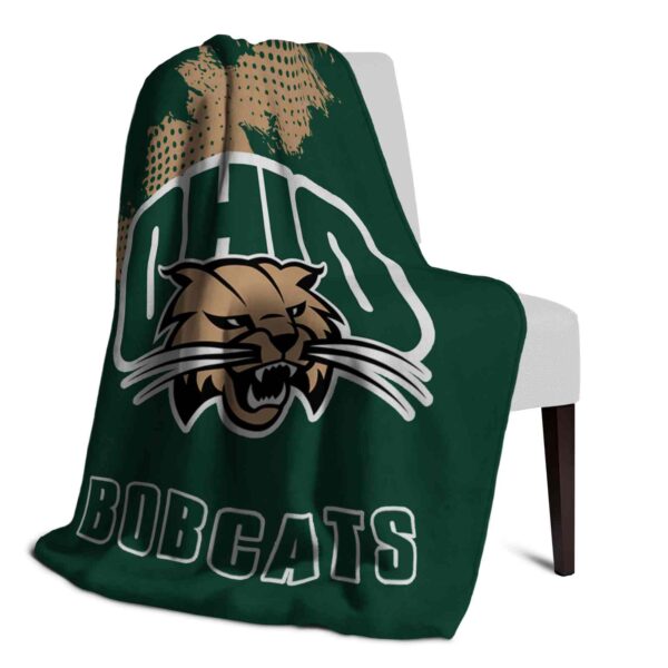 ohio bobcats grunge texture green blanket top rated
