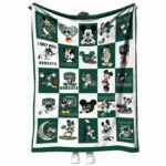 ohio bobcats mickey minnie green white blanket best selling