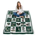 ohio bobcats mickey minnie green white blanket best selling