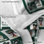 ohio bobcats mickey minnie green white blanket best selling