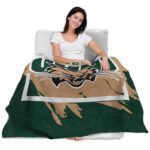 ohio bobcats splatter effect green blanket latest model