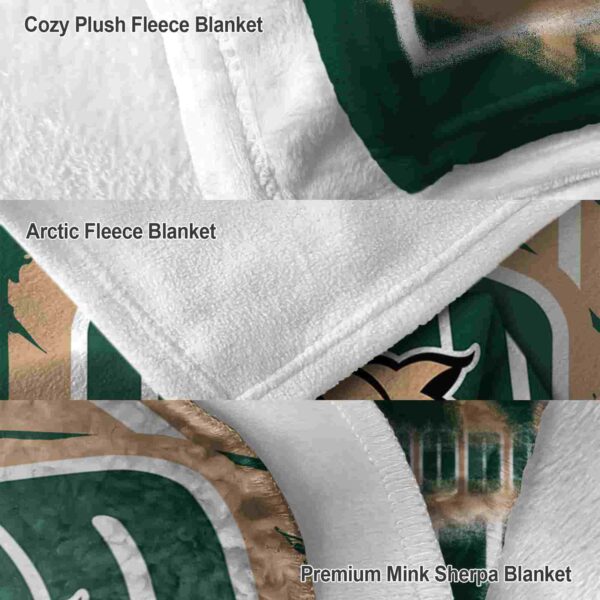 ohio bobcats splatter effect green blanket premium grade