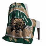 ohio bobcats splatter effect green blanket top rated